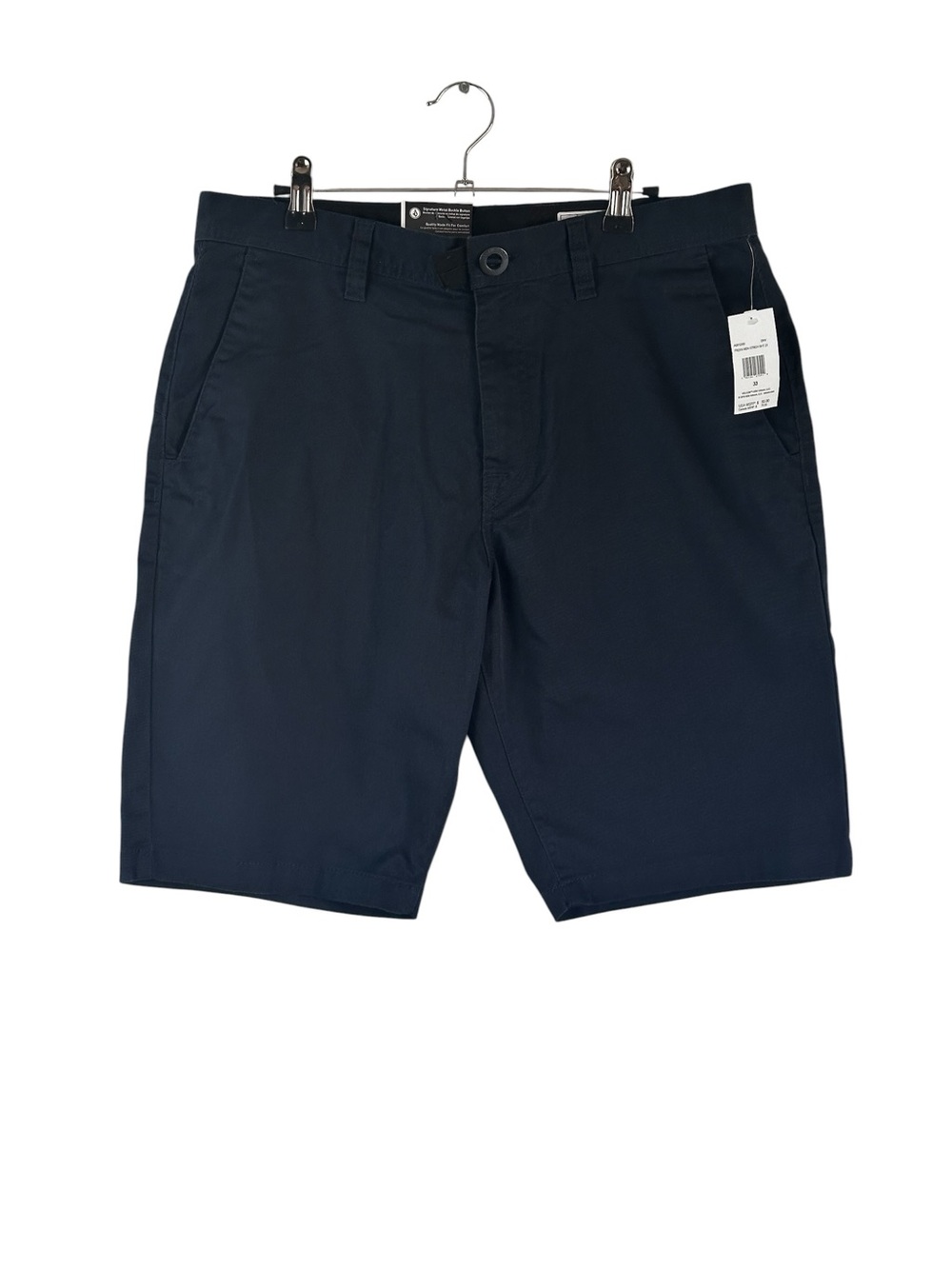 Volcom Frickin Modern Straight Chino Shorts Size 33 Navy Blue Skate